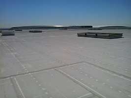 Epoxy flooring in a roof